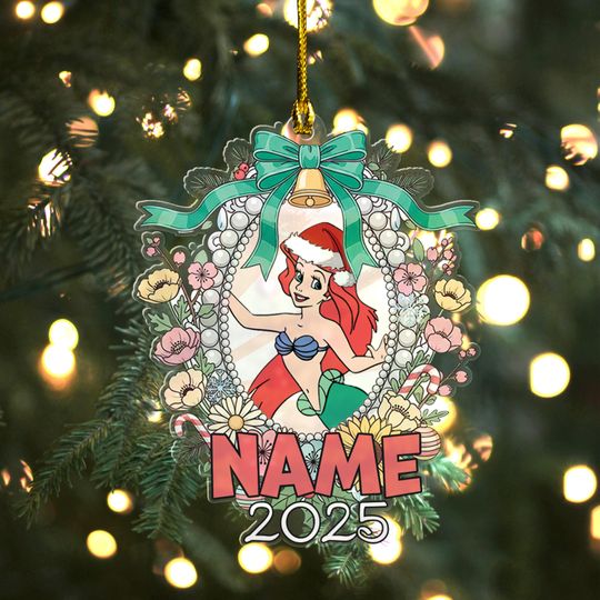 Personalized Princesses Ornament, Elsa Snow White Xmas Ornament Fan Gift, Christmas Tree Decor Gift For Kid