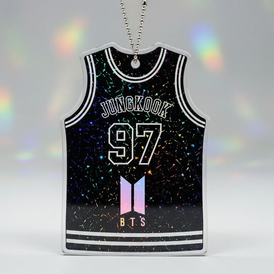 Holographic Custom BTS Members Ornament, Personalized Kpop Christmas Ornament, Shiny Fan Gift Keepsake, Unique Holo ARMY Decor