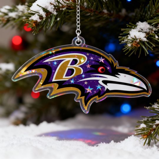 Discover Holographic Ravens Ornament, Vintage Inspired Football Decor
