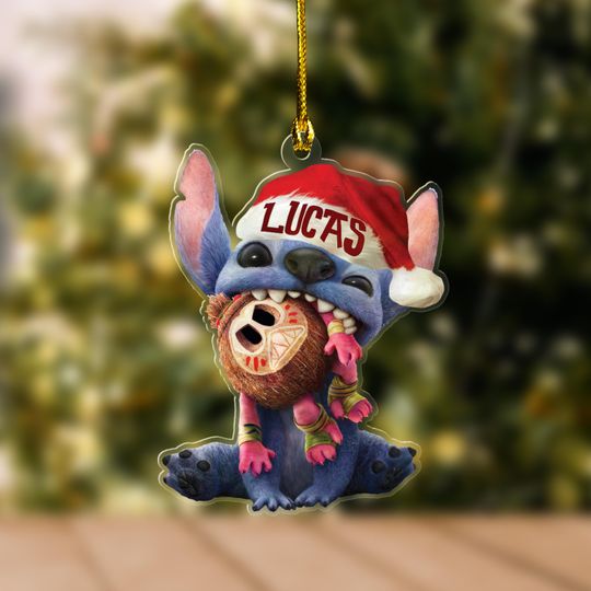 Discover Personalized Disney Stitch Ornament, Disney Family Christmas Tree Hanging Ornament, Xmas Stitch Gifts, Merry Stitchmas, Xmas Decor