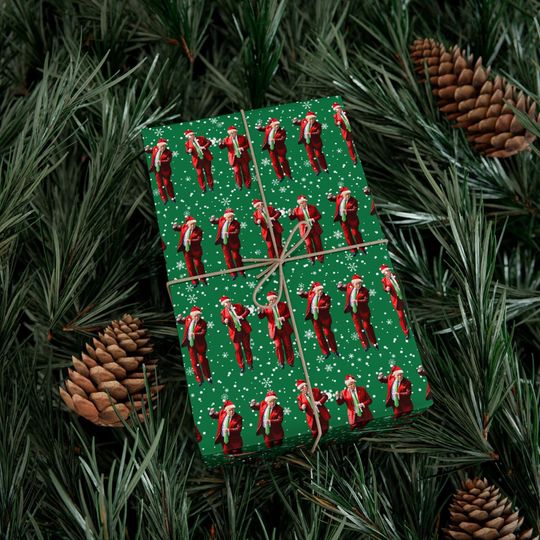 Discover Trump Christmas Wrapping Paper, Donald Trump Victory Dance Christmas Wrapping Paper, MAGA Gift Wrap, Trump Gift, Republican Present Wrap