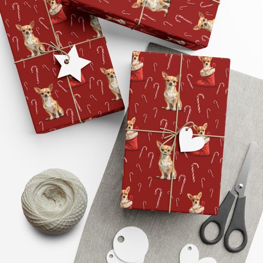 Discover Chihuahua Wrapping Paper, Cute Pet Gift Wrap, Holiday Gift Wrap, Dog Lover Decor, Birthday Wrapping, Chihuahua Birthday Party