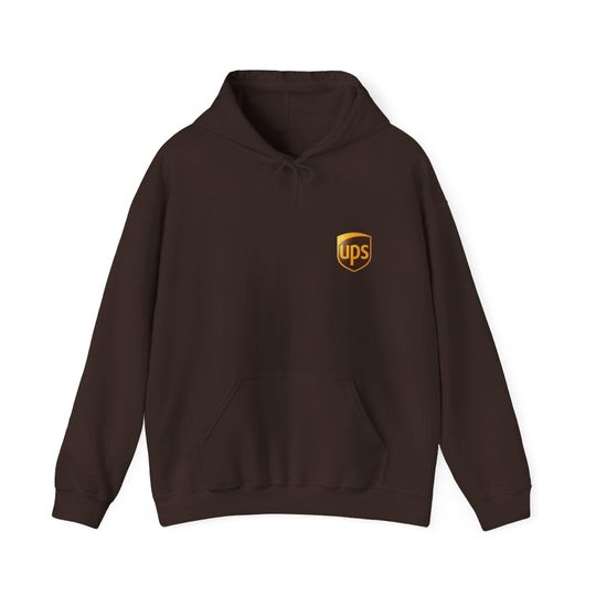 Discover Postal Service Inspired Unisex Hoodie, Package Delivery Sweatshirt, Delivery Driver Gift, Brown Postal Service Logo Pullover