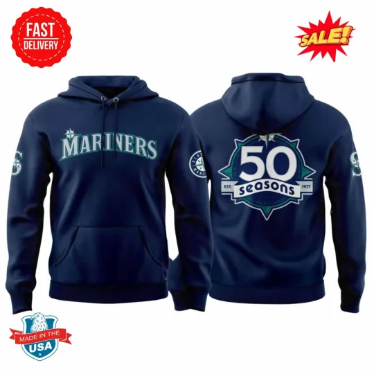 Seattle Mariner 50 Seasons 1977-2026 3D Hoodie