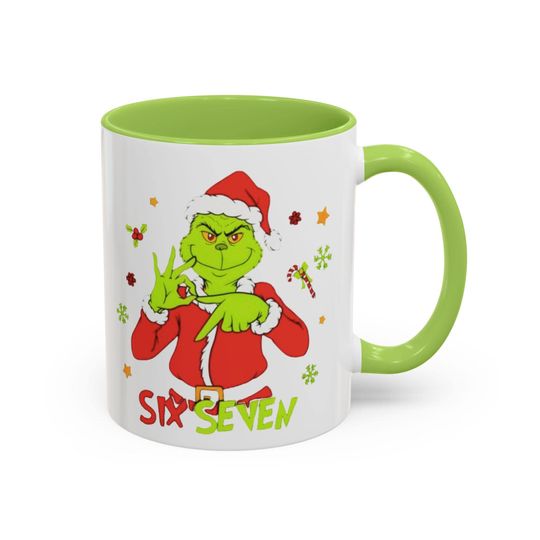 Discover funny character Six Seven 67 Christmas Accent Coffee Mug (11oz), 67 meme Mug