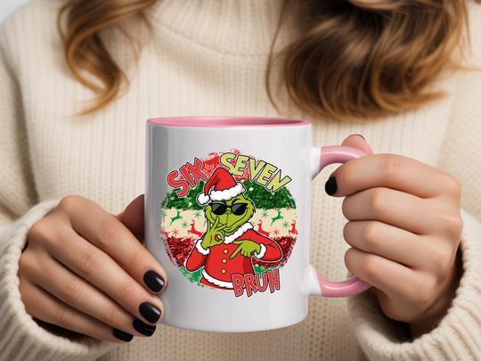 Discover Holiday Coffee Mug: Funny 67 Meme funny character Hand (Ceramic, Dishwasher Safe)