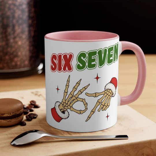 Discover Six Seven Skeleton Hands Mug | Christmas Holiday Accent Mug