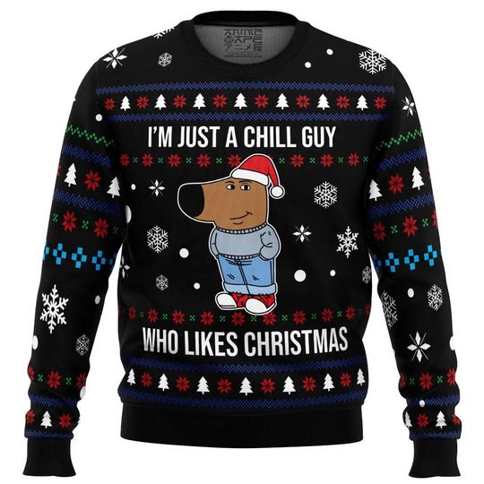 Discover Im Jut A Chill Guy Ugly Christmas Sweater, Chill Guy Ugly Christmas Sweater, Ugly Xmas Jumper, Holiday Gift for Men, Woman