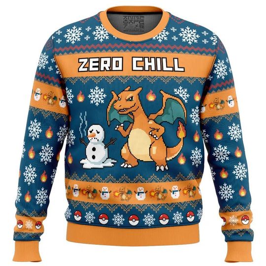 Love Charizard PKM Christmas Sweater, Charizard poket mons Ugly Christmas Sweater, Charizard Ugly Xmas Jumper, Holiday Gift for poket mons Fan