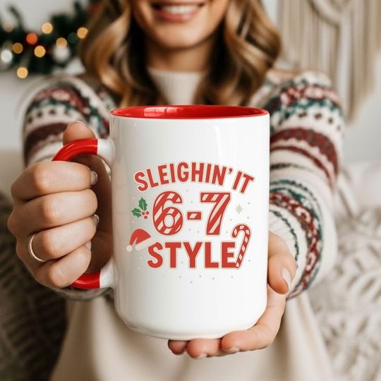 Discover Sleighin' It 6-7 Style Coffee Mug | Christmas Gift