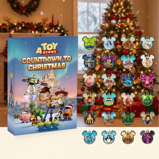 Discover Acrylic Advent Calendar Blind Box Galaxy Sheriff & Space Pals Kids Holiday Countdown Collection