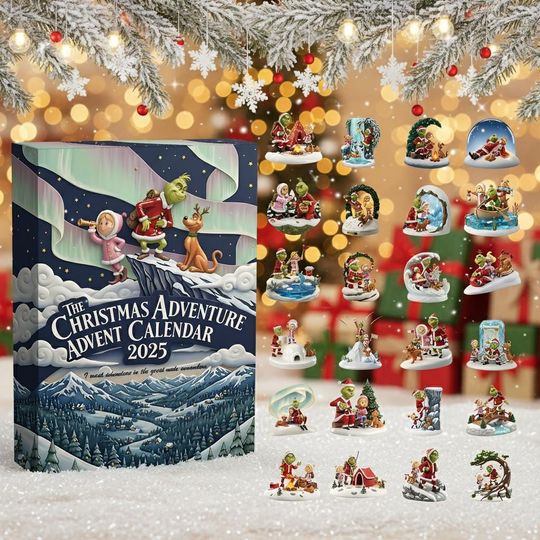 Discover Acrylic Advent Calendar Blind Box Christmas Mountain Holiday Countdown for Kids Winter Story Mini Surprise Figurines