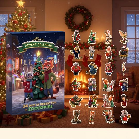 Discover Acrylic Advent Calendar Blind Box Forest Animal Friends Christmas Countdown Box for Kids Holiday Mini Figurines Gift Set