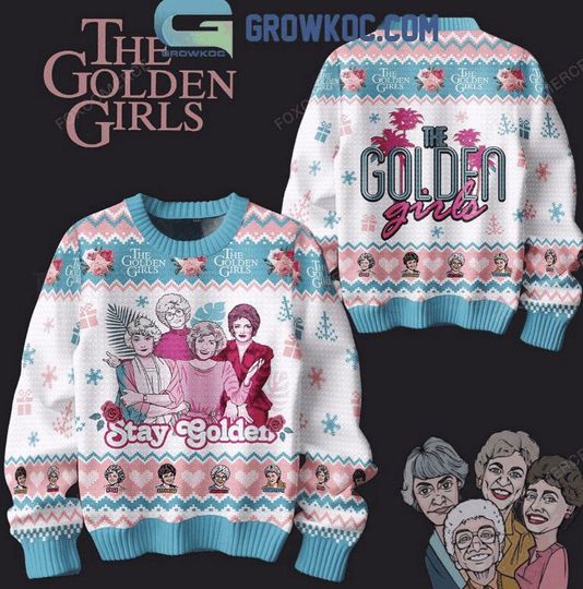 Discover The Stay Golden Merry Christmas Ugly Sweater