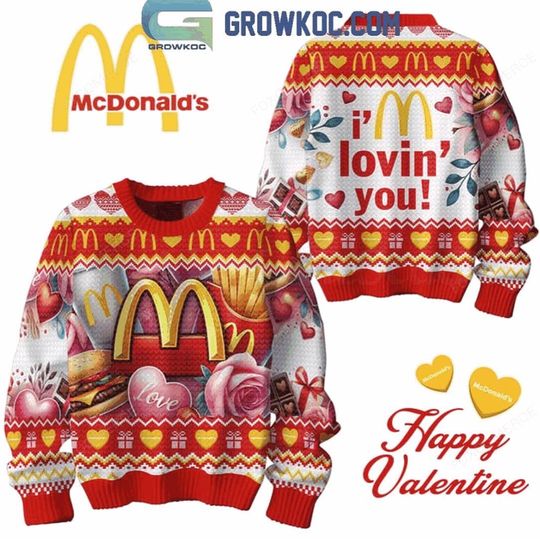 McDonalds Im Loving You Valentine Ugly Sweater