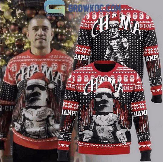 Alex Pereira Chama Christmas Ugly Sweater