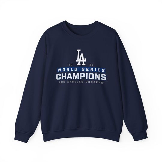 LA Dodgers World Series Champions Sweatshirt, Baseball Fan Gift, Sports Team Crewneck Jumper