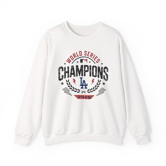 Discover Vintage Retro LA Dodgers World Series Champions Sweatshirt - Baseball Fans Gift | Sports Apparel | Team Sweatshirt
