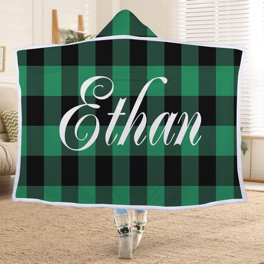 Discover Personalized Name Wearable Hooded Blanket for Birthdays, Parties, and Anniversaries