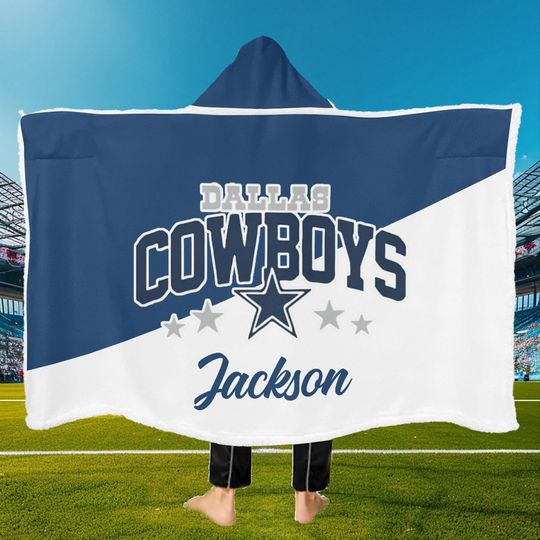 Discover Personalized Cowboys Football Wearable Fleece Blanket