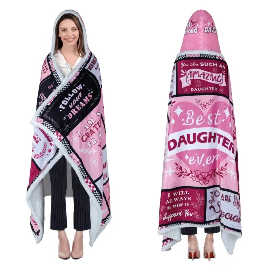 Mother's Day Wearable Hooded Blanket Gift for First-Time Mom