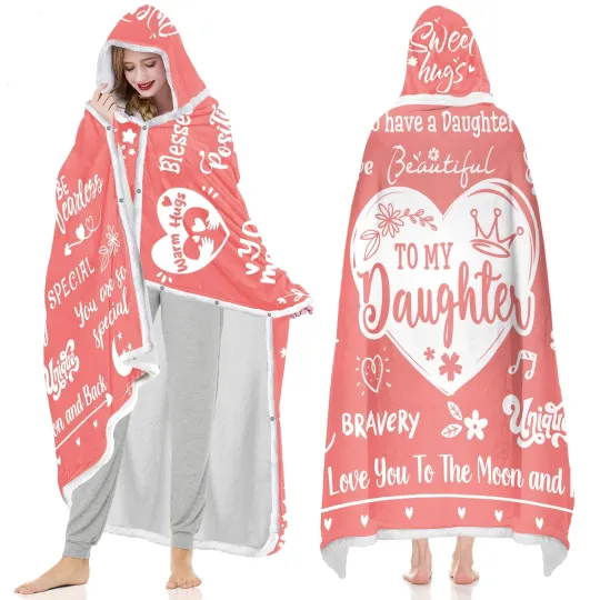 Cozy Wearable Hooded Blanket for Mothers Day and Birthday Gifts for Daughter