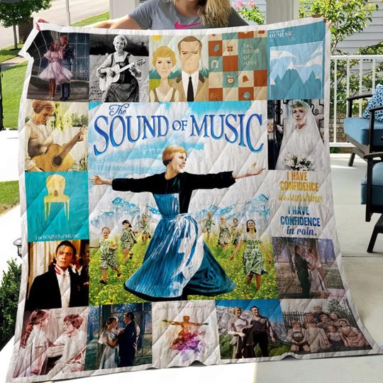 Discover Sound Of The Music Quilt Blanket, Fleece Bedding for Home Decor, Christmas Gift