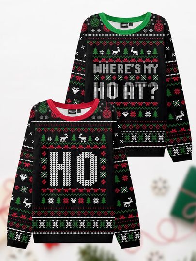 Discover Humor Ugly Sweater, Where's My Ho Christmas Sweater, Holiday Joke Sweater, Xmas Ugly Sweater, Holiday Outfit, Gift For Him Her