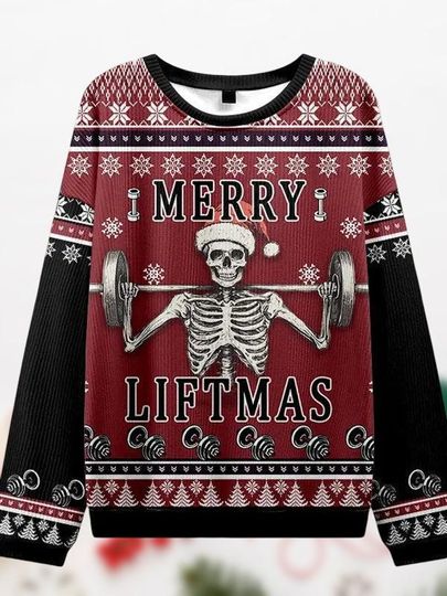 Discover Skeleton Ugly Sweater, Fitness Christmas Sweater, Workout Sweater, Xmas Ugly Sweater, Gift For Gymer