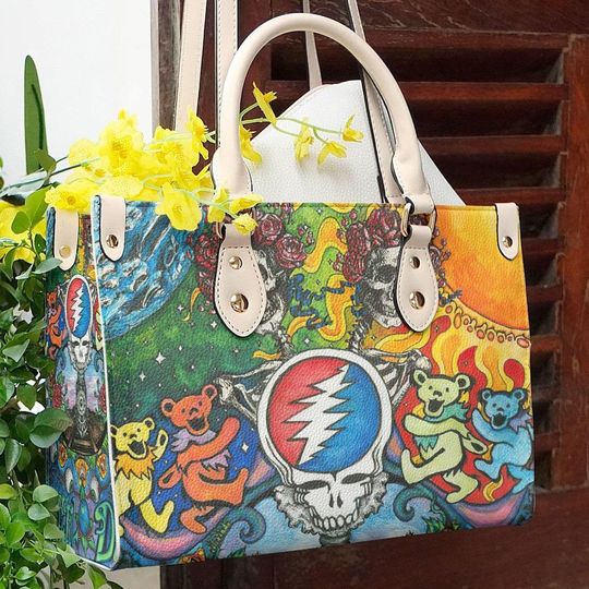 Vintage Grateful Dead Leather Handbag for Women