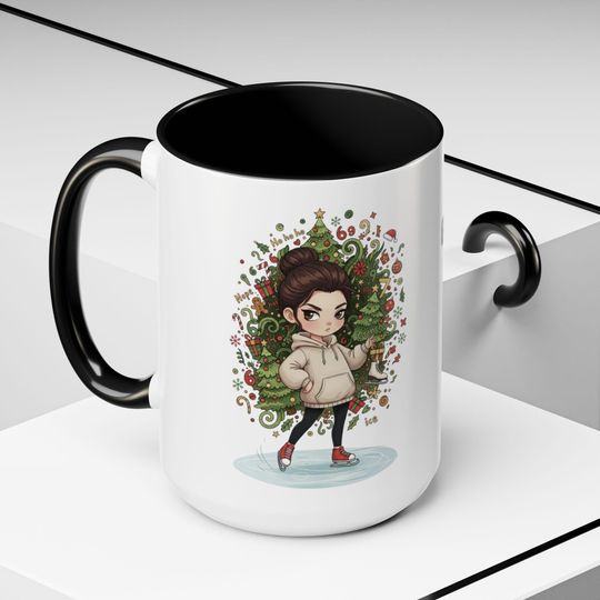 Nola Christmas Mood Skating Carefully Mug TikTok 6 7 Trend Funny Holiday Coffee Cup