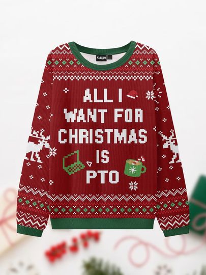 Discover Reindeer Ugly Sweater, Snowflake Christmas Sweater, Festive Holiday Sweater, Xmas Ugly Sweater, Xmas Gift For Women Men