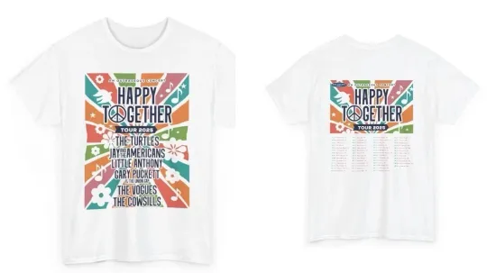 Discover Happy Together Tour 2025 Double Sided T-Shirt