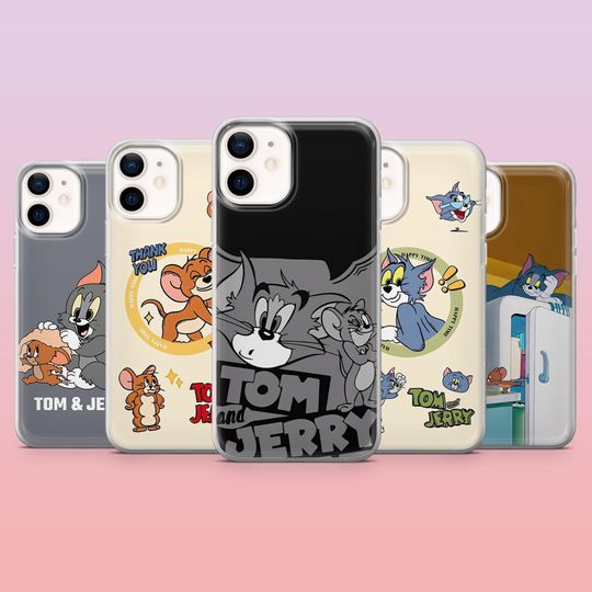Discover Tom and Jerry Cartoon Phone Case for iPhone 13–17 Pro