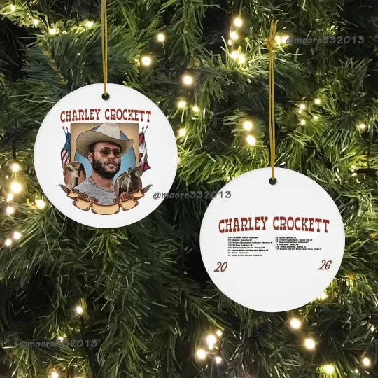 Discover Charley Crockett North America Tour 2026 Ornament – Event Music Poster Gift