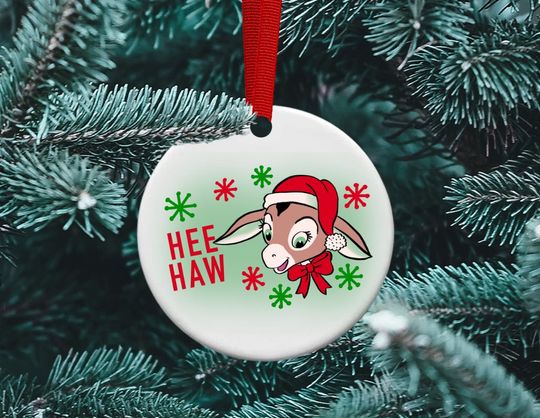 Dominick the Donkey Ornament, Buon Natale, Ceramic Ornament, Christmas in Italy, Italian Decor, Buone Feste, Hee Haw