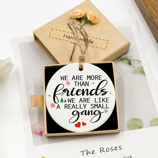 Discover Friendship Ornament, Personalized Friendship Christmas Ornament, Thank You Friend, We are like a really small gang, Gifts for Friend, BFF