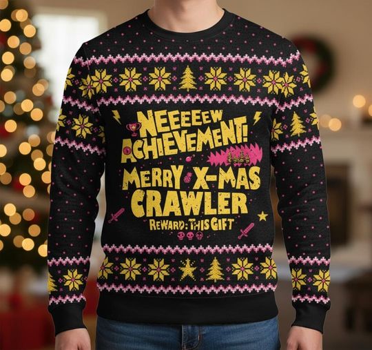 Achievements Ugly Christmas Sweater, Dungeon Crawler Carl Sweater, Bookish Ugly Sweater, Mongo And Donut Xmas Sweater, Christmas Gift