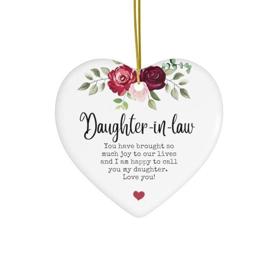 Discover Daughter-in-Law Ceramic Ornament Christmas Gift Wedding Gift Holiday Tree Decorations