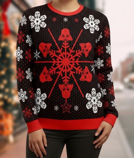 Discover Star Wars Ugly Christmas Sweater, Darth Vader Xmas Sweater, Sci-Fi Ugly Sweater, Holiday Sweater, Christmas Gift