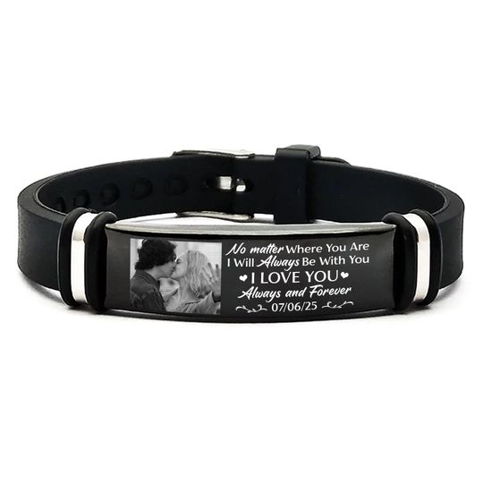 Personalized Photo Memorial Bracelet Stainless Steel
