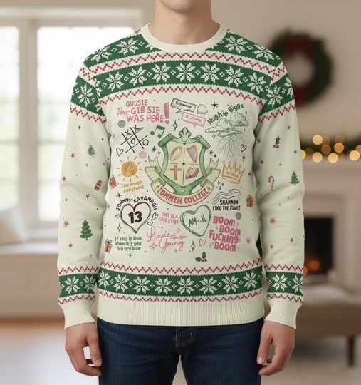 Discover Tommen College Ugly Christmas Sweater, Geeky Xmas Sweater, Boys Of Tommen Ugly Sweater, Holiday Sweater, Bookish Christmas Gift