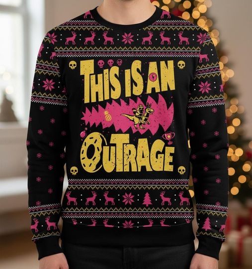 Discover Outrage Ugly Christmas Sweater, Mongo And Donut Xmas Sweater, Dungeon Crawler Carl Sweater, Bookish Holiday Sweater, Christmas Gift