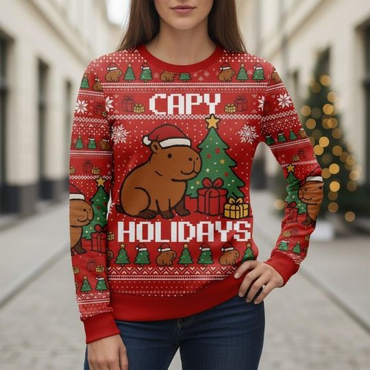 Discover Reindeer Ugly Christmas Sweater, Holiday Fun Xmas Sweater, Winter Design Ugly Sweater, Cozy Reindeer Sweater, Christmas Gift