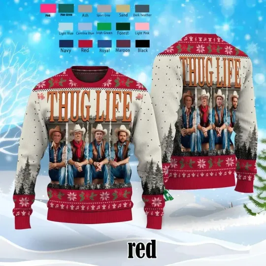 Thug Life Christmas Trump Vance Ugly Christmas Sweater, Christmas Sweater Shirt
