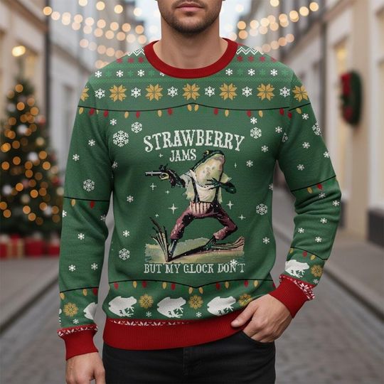 Polar Bear Ugly Christmas Sweater, Snowflake Xmas Sweater, Festive Pattern Ugly Sweater, Animal Sweater, Christmas Gift