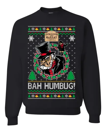 Scrooge BAH HUMBUG! Christmas Carol Novel Unisex Sweatshirt