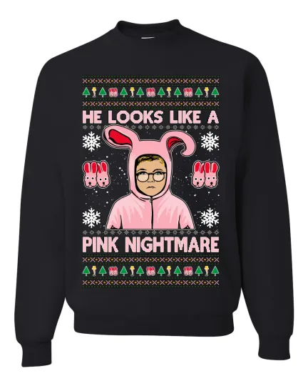 Discover He Looks Like A Pink Nightmare Story  Unisex Crewneck Sweatshirt
