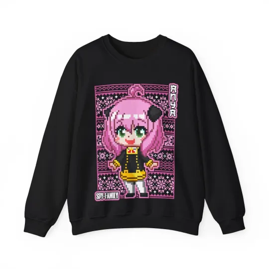 Discover Christmas Anya Anime Crewneck Sweatshirt, Cozy Gift for Fans