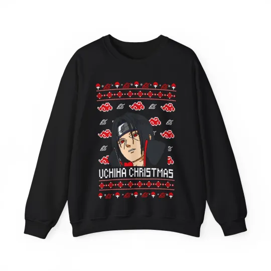 Discover Uchiha Christmas Sweatshirt, Cozy Crewneck, Holiday Gift, Anime Apparel, [...]